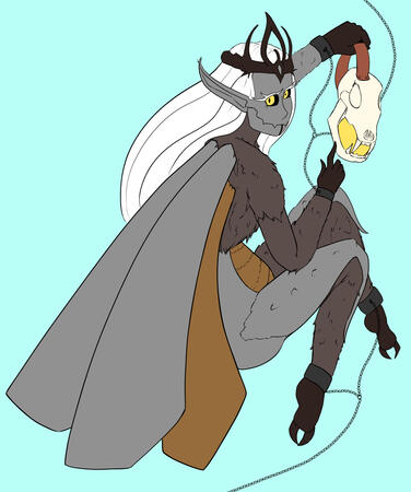 Death's Head Moth Empress (Full Character Art Flats, Simple BG)