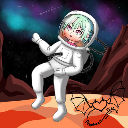 Snowball On Mars (chibi + complex background)